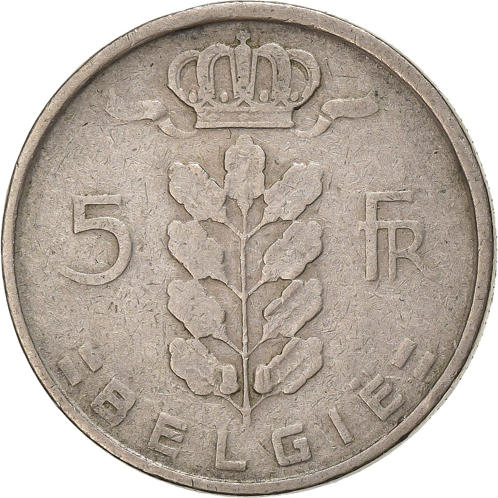 Belgium, 5 Francs, 5 Frank, 1950, Copper-nickel, VF(20-25), KM:134.1