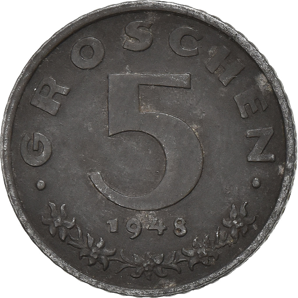 Autriche, 5 Groschen, 1948, Zinc, TB+, KM:2875
