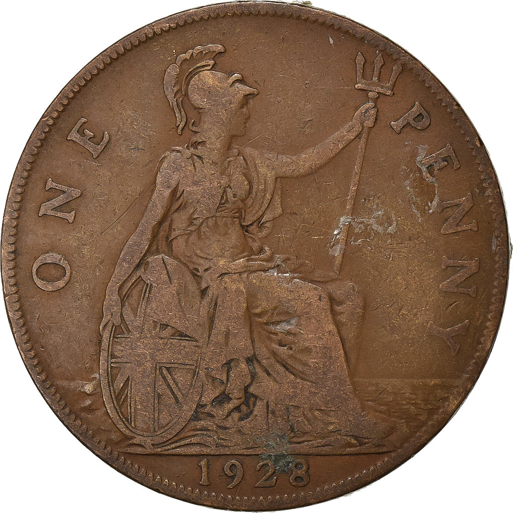 Grande-Bretagne, George V, Penny, 1928, Bronze, TB+, KM:838
