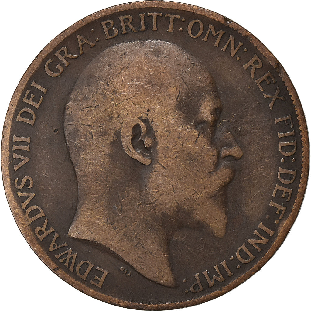 Grande-Bretagne, Edward VII, Penny, 1910, Bronze, TB, KM:794.2