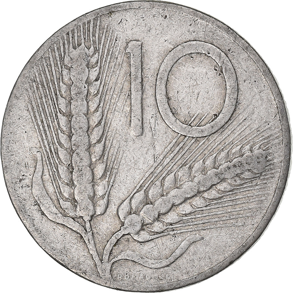 Italie, 10 Lire, 1953, Rome, Aluminium, TB, KM:93