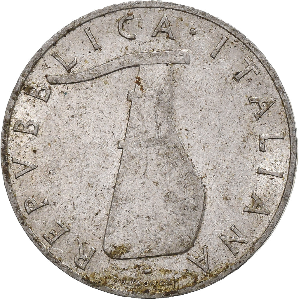 Włochy, 5 Lire, 1954, Rome, Aluminium, VF(30-35), KM:92