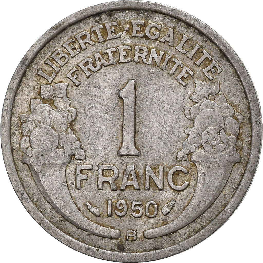 Francia, Franc, Morlon, 1950, Beaumont - Le Roger, Alluminio, MB+, Gadoury:473b