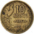 Frankreich, 10 Francs, Guiraud, 1954, Paris, Aluminum-Bronze, S+, Gadoury:812