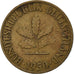 GERMANY - FEDERAL REPUBLIC, 5 Pfennig, 1950, Munich, Brass Clad Steel