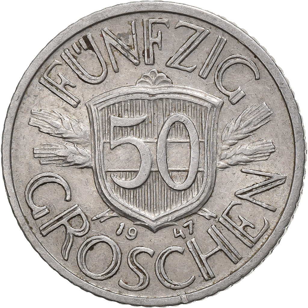 Autriche, 50 Groschen, 1947, Aluminium, TTB+, KM:2870