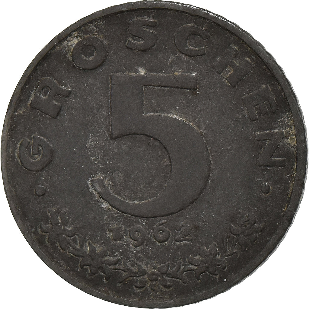 Austria, 5 Groschen, 1962, Vienne, Zinco, MB+, KM:2875