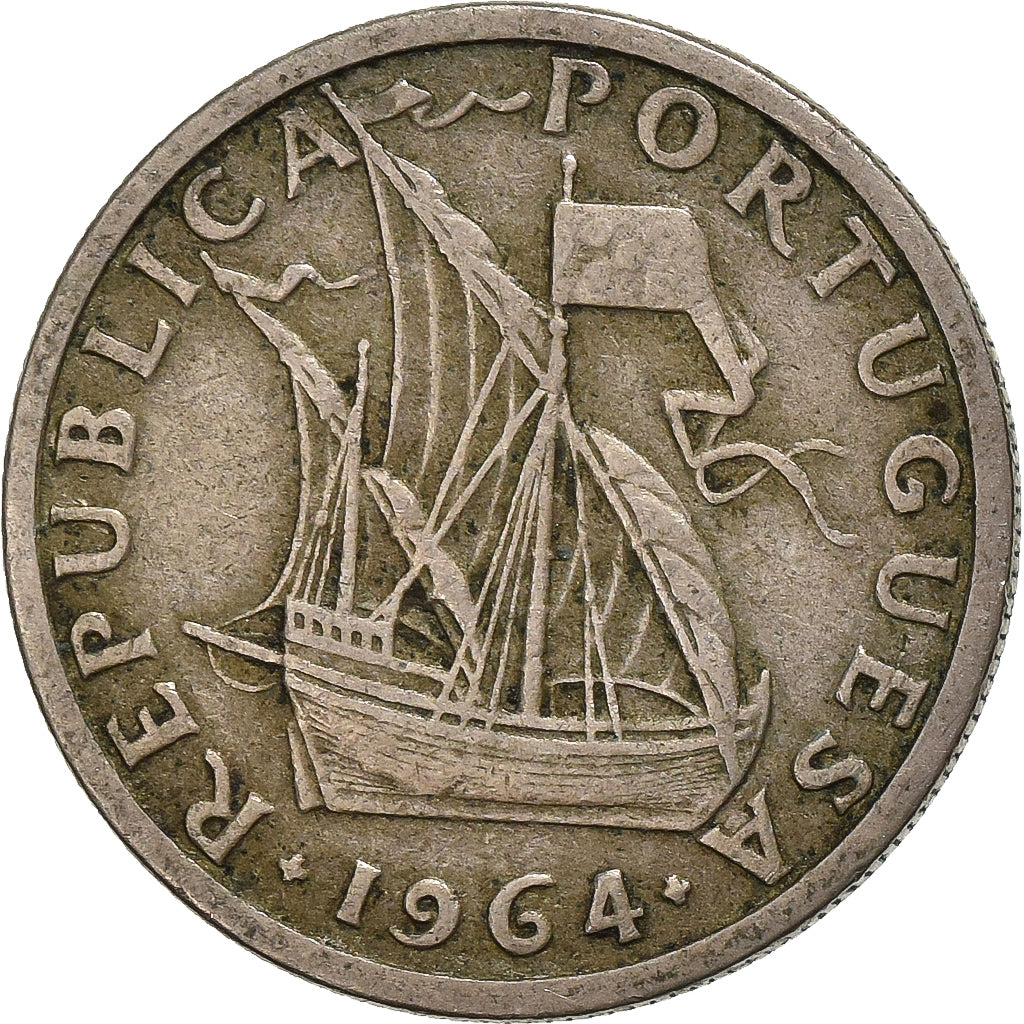Portugal, 2-1/2 Escudos, 1964, Cupro-nickel, TB+, KM:590