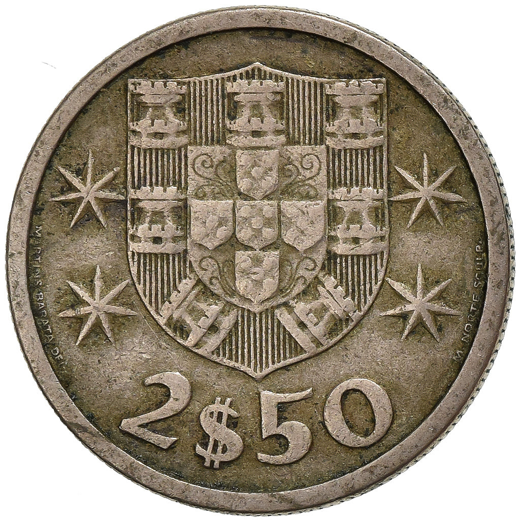 Portugal, 2-1/2 Escudos, 1964, Cupro-nickel, TB+, KM:590