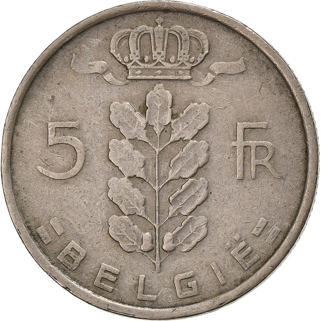Belgium, 5 Francs, 5 Frank, 1950, Copper-nickel, VF(20-25), KM:135.1