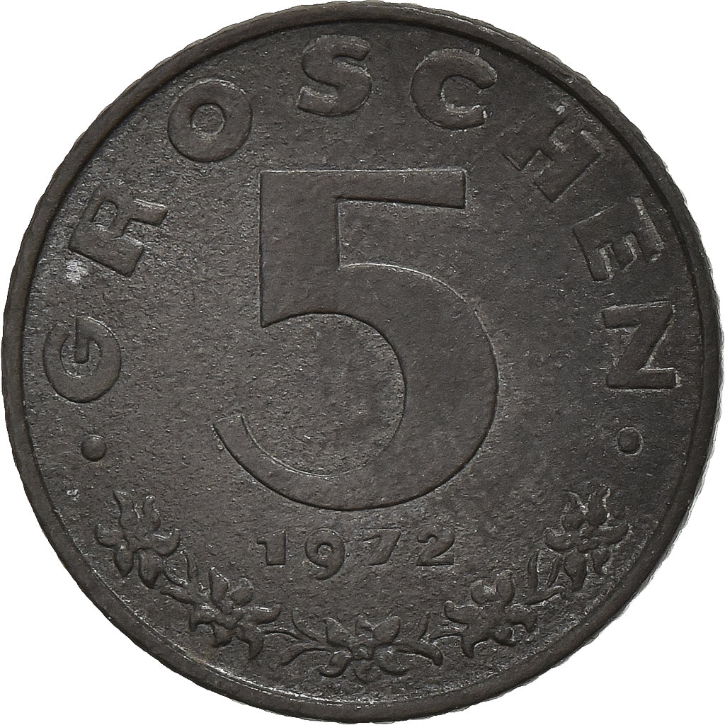Áustria, 5 Groschen, 1972, Zinco, VF(30-35), KM:2875