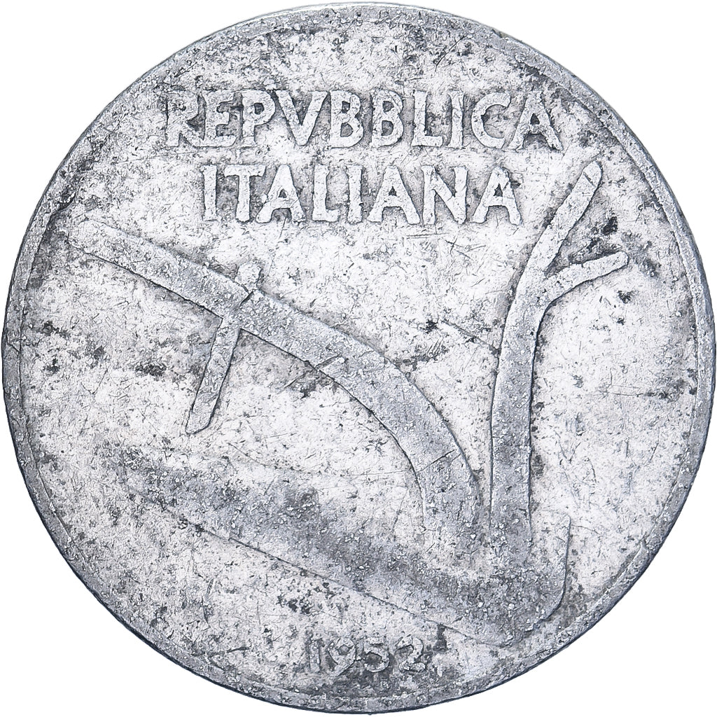 Italie, 10 Lire, 1952, Rome, Aluminium, TB, KM:93
