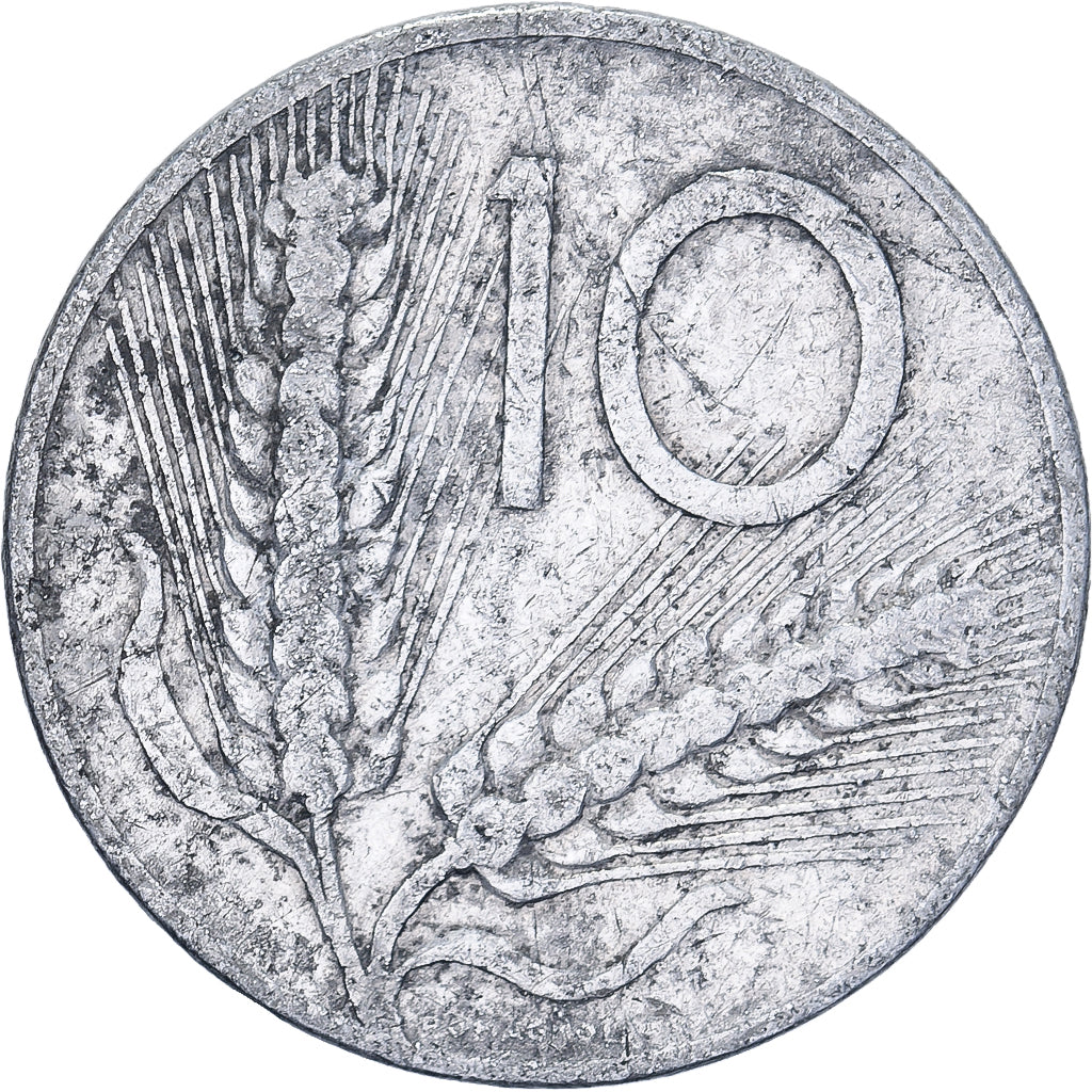 Italie, 10 Lire, 1952, Rome, Aluminium, TB, KM:93