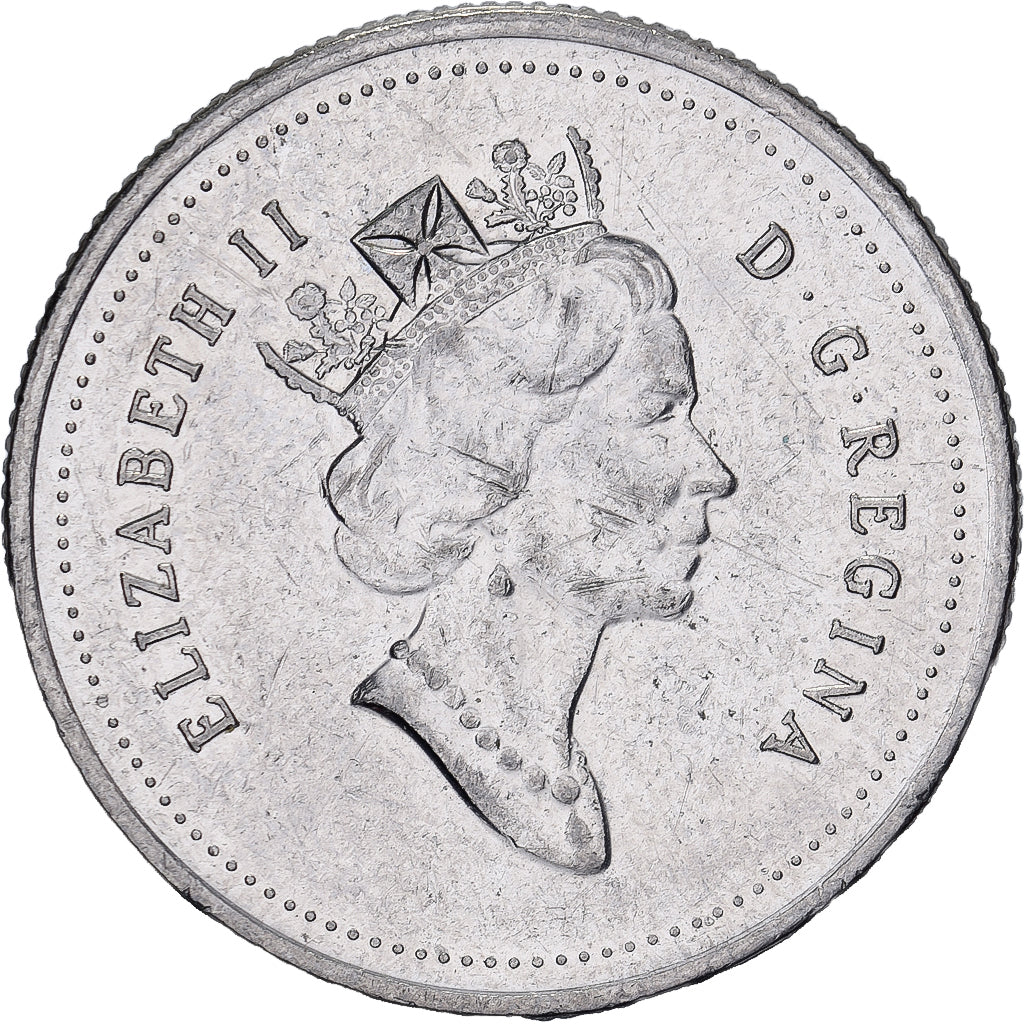 Canada, Elizabeth II, 25 Cents, 1993, Royal Canadian Mint, Nickel, ZF, KM:184