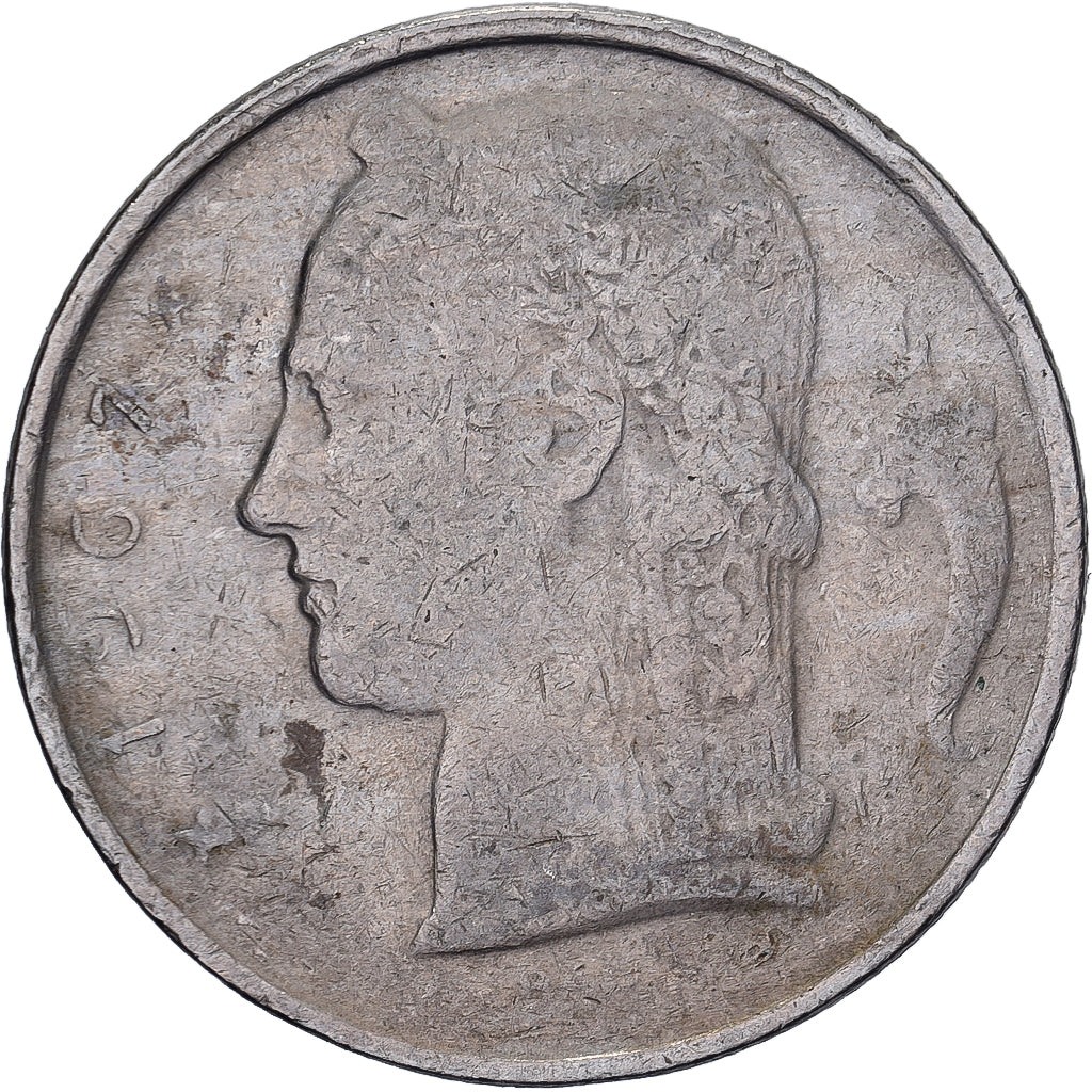 Bélgica, 5 Francs, 5 Frank, 1967, Cobre - níquel, BC+, KM:134.1