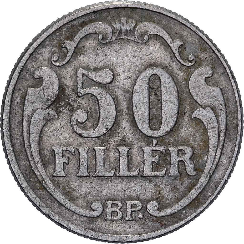 Hongarije, 50 Fillér, 1938, Budapest, Cupro-nikkel, FR+, KM:509