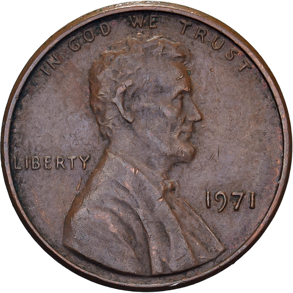 Verenigde Staten, Cent, Lincoln Cent, 1971, U.S. Mint, Tin, ZF, KM:201