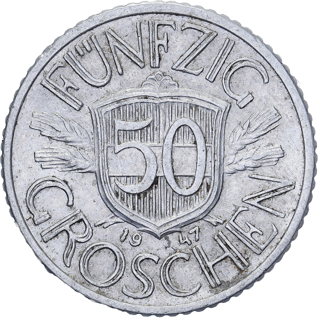 Austria, 50 Groschen, 1947, Aluminium, AU(55-58), KM:2870