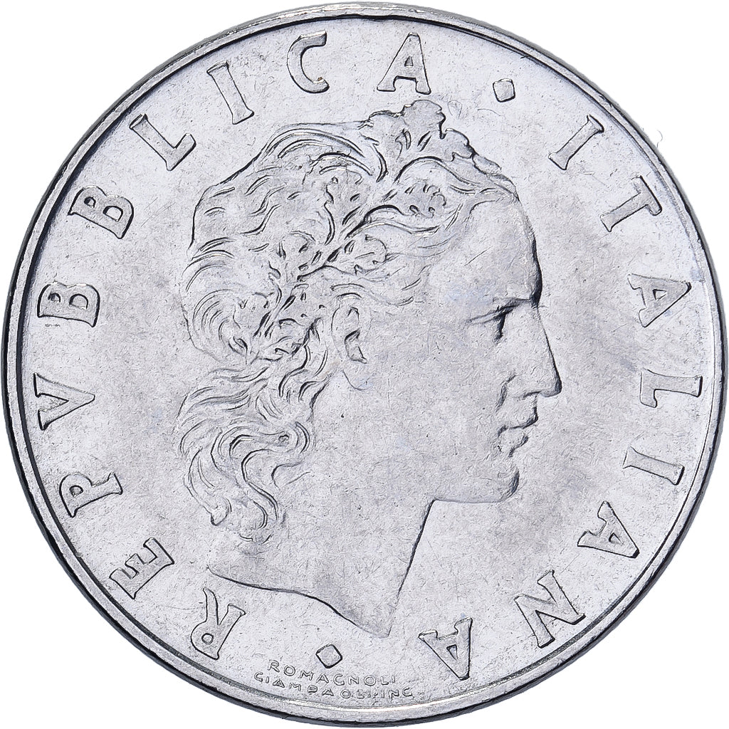 Itália, 50 Lire, 1974, Rome, Aço Inoxidável, EF(40-45), KM:95.1