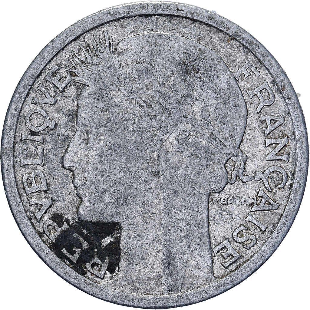 Francia, Franc, Morlon, 1946, Beaumont - Le Roger, Alluminio, MB, Gadoury:473a