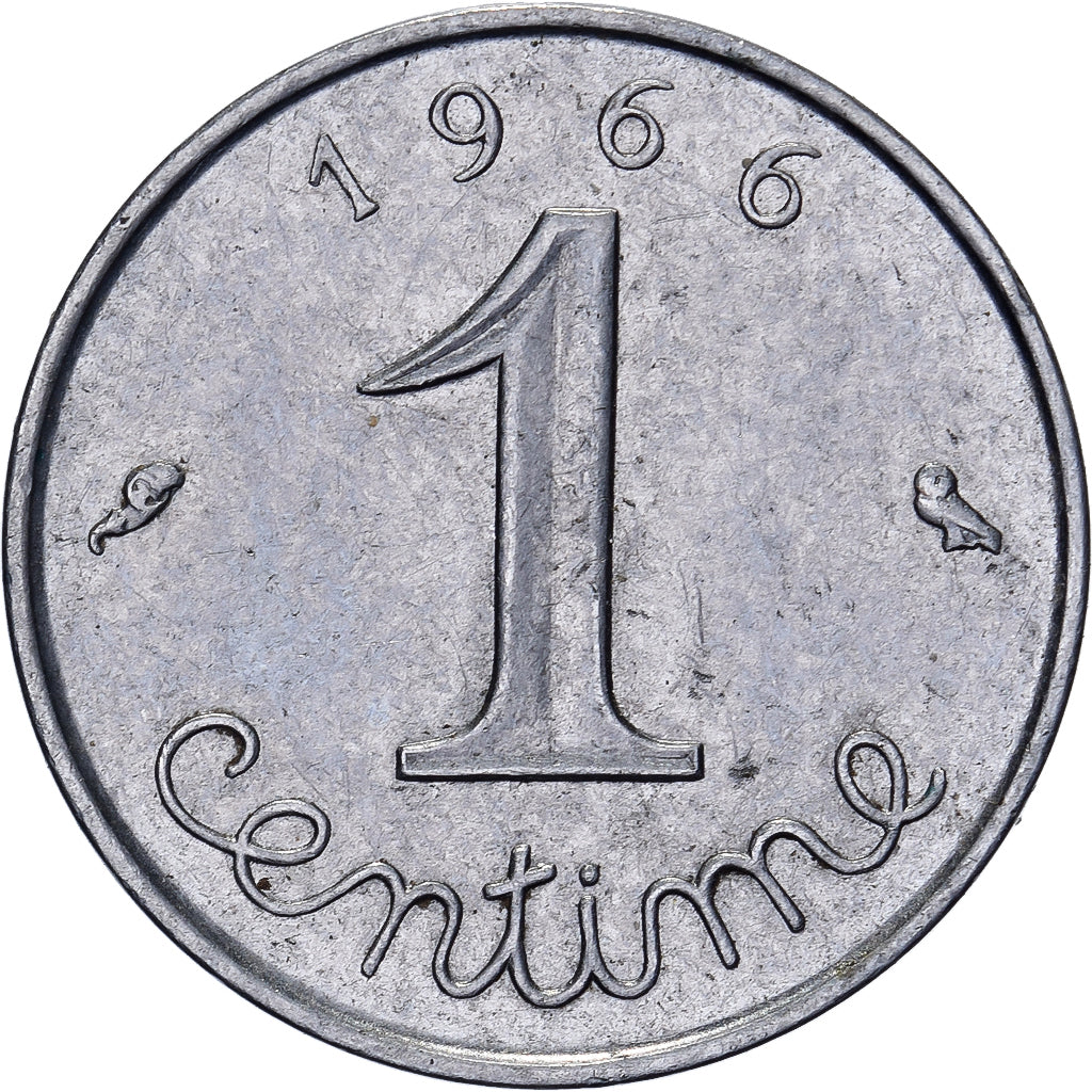 France, Centime, Épi, 1966, Paris, Acier inoxydable, TTB, KM:928