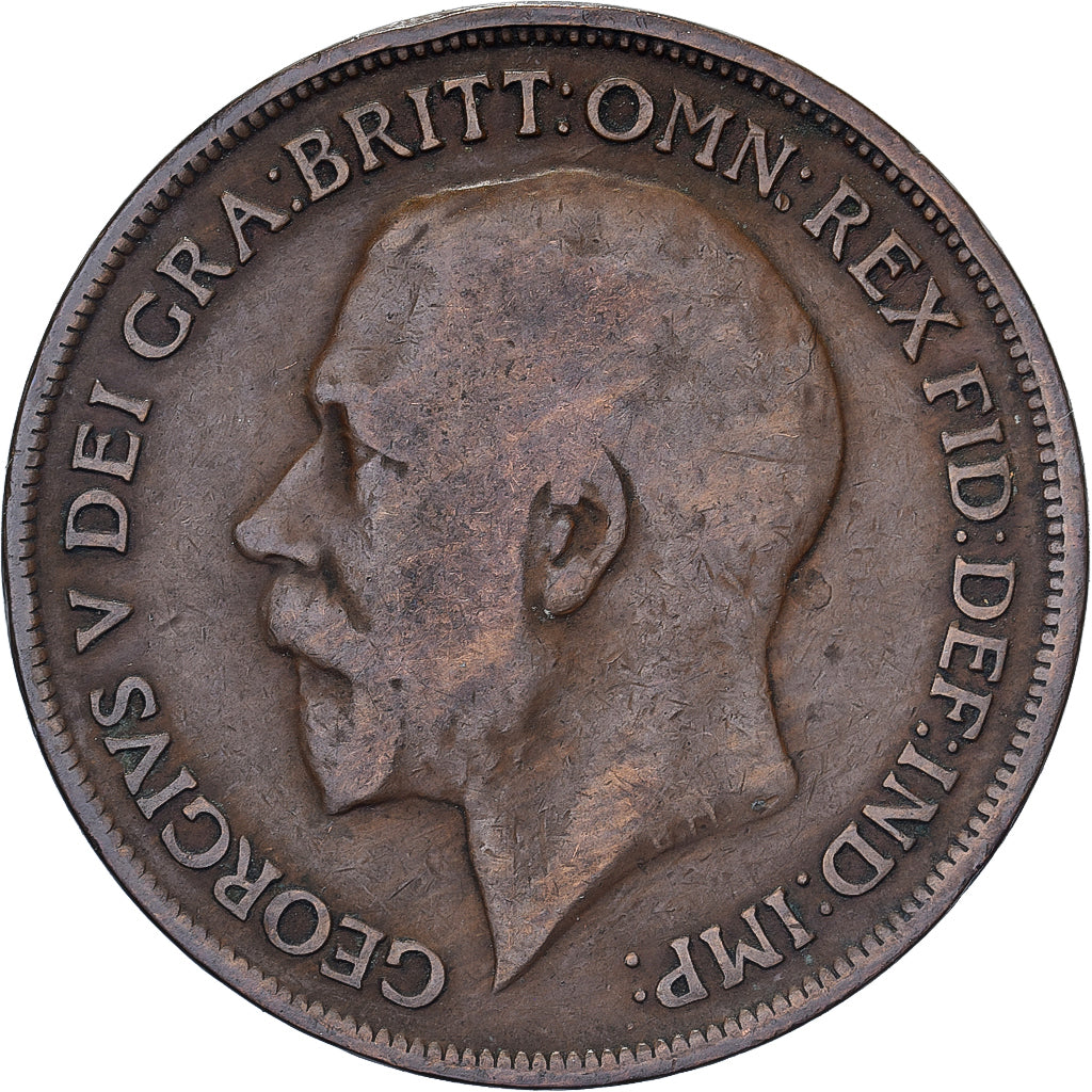 Gran Bretagna, George V, Penny, 1914, Bronzo, MB, KM:810