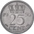 Países Bajos, Juliana, 25 Cents, 1956, Níquel, MBC+, KM:183