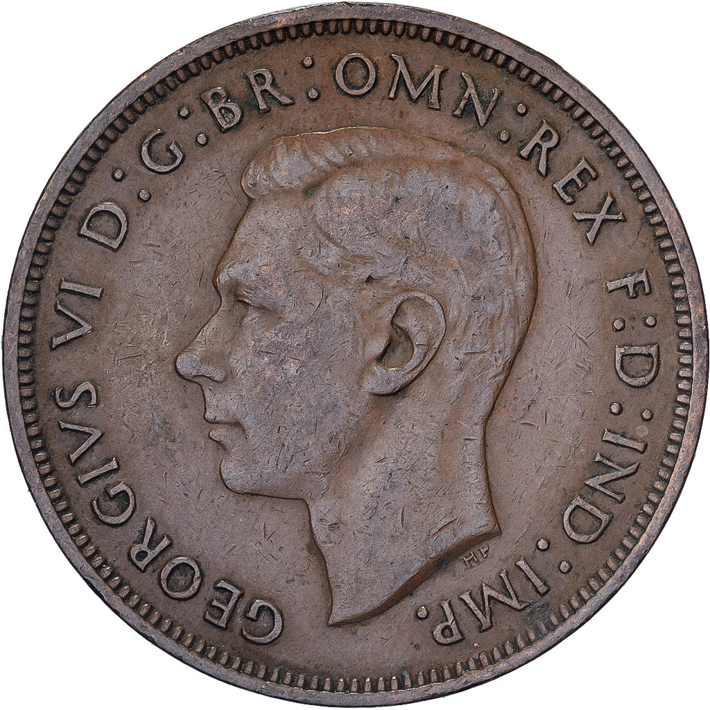 Großbritannien, George VI, Penny, 1945, Bronze, SS, KM:845