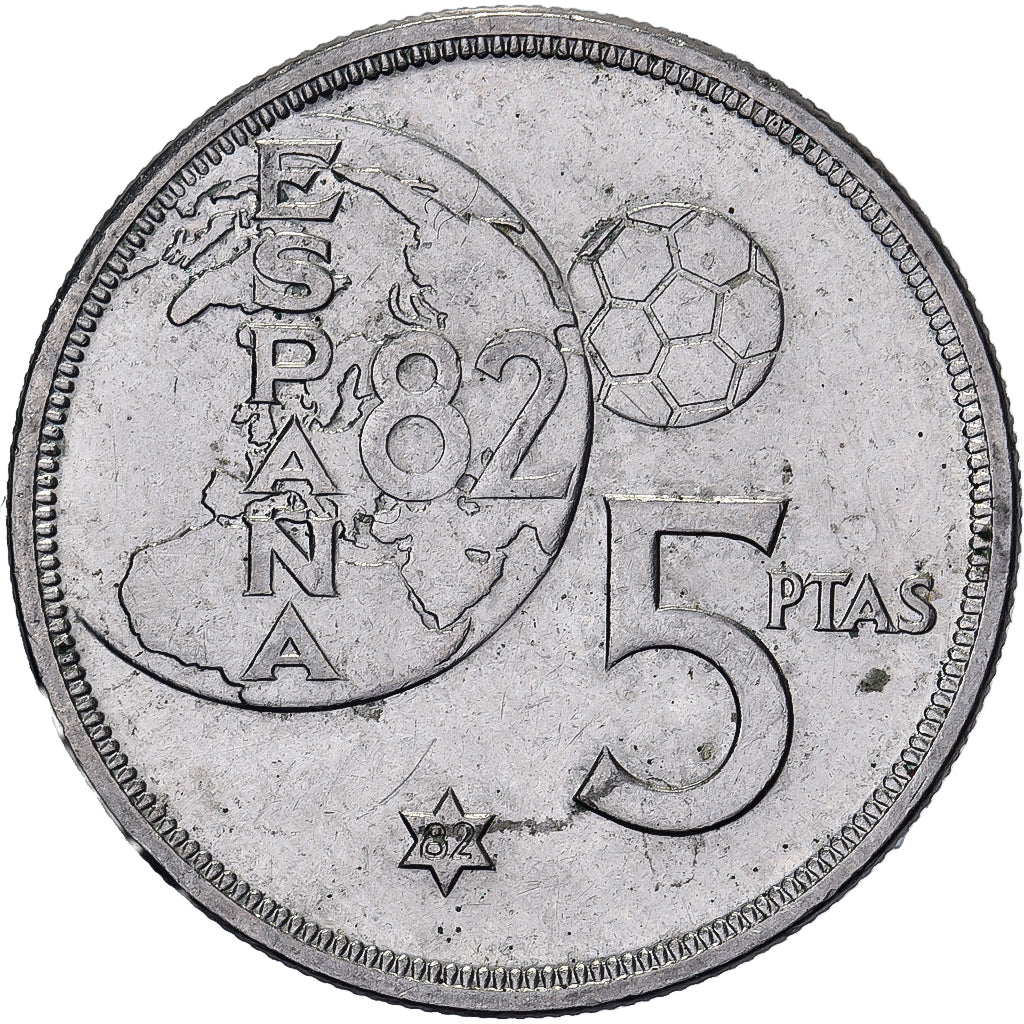 Espagne, Juan Carlos I, 5 Pesetas, 1982, Cupro-nickel, TTB+, KM:817