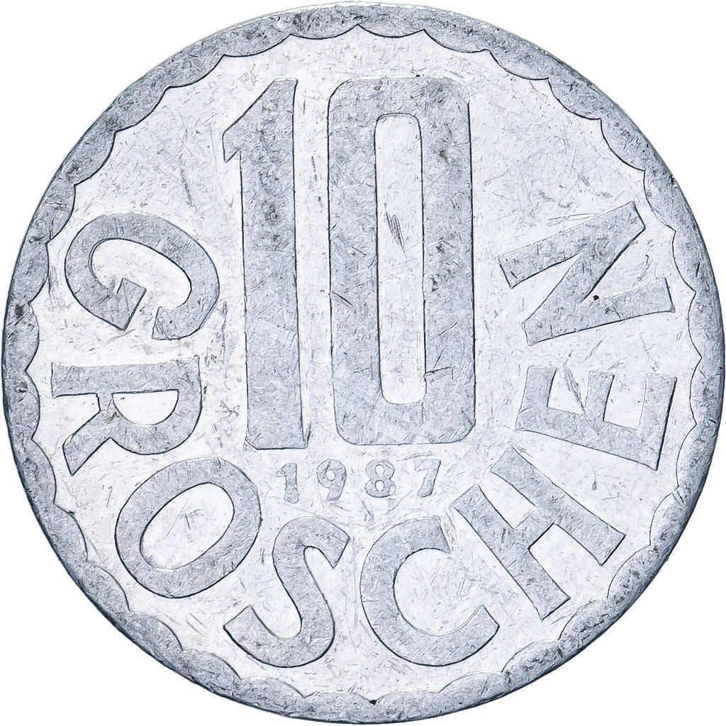 Austria, 10 Groschen, 1987, Vienna, Aluminium, AU(50-53), KM:2878