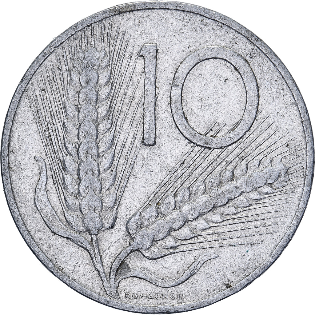 Italie, 10 Lire, 1954, Rome, Aluminium, TB+, KM:93