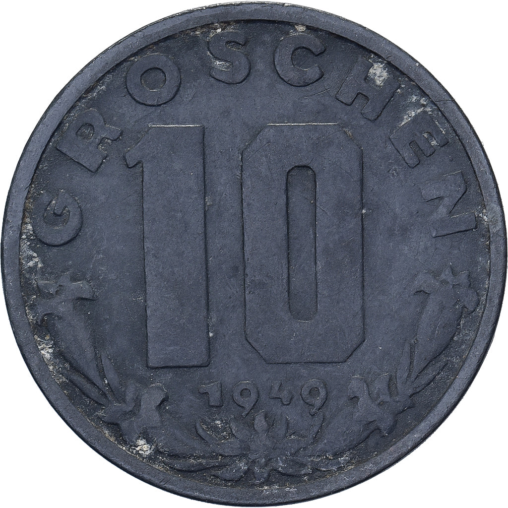 Oostenrijk, 10 Groschen, 1949, Zinc, FR, KM:2874