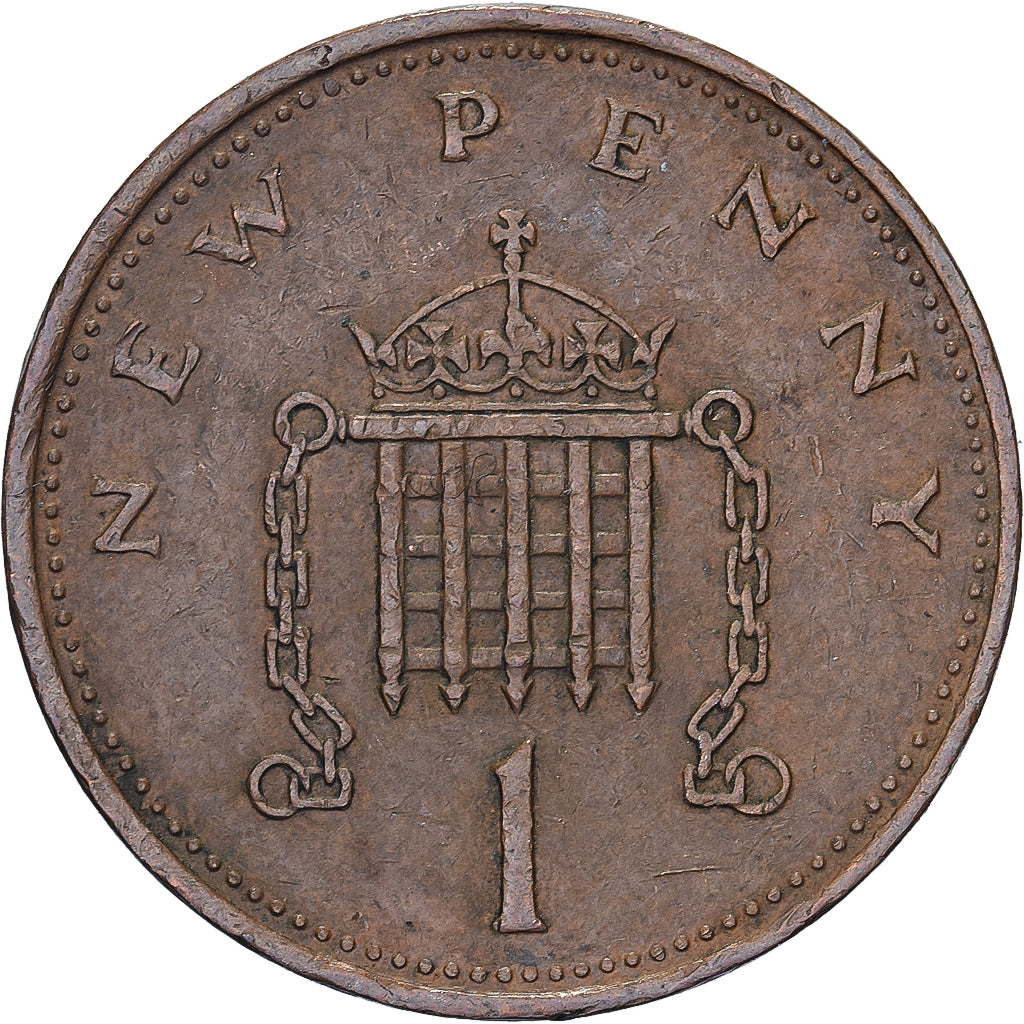 Großbritannien, Elizabeth II, New Penny, 1971, Llantrisant, Bronze, SS