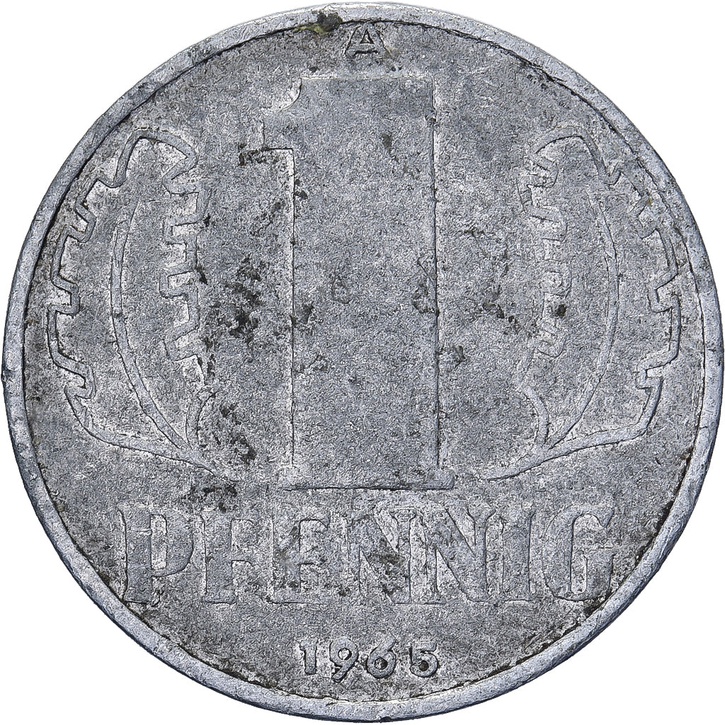 Democratic Republic of Germany, Pfennig, 1965, Berlin, Aluminum, F(12-15)