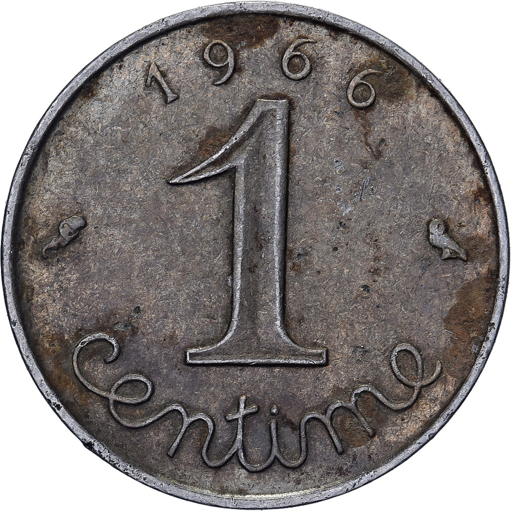France, Centime, Épi, 1966, Paris, Acier inoxydable, TB, KM:928