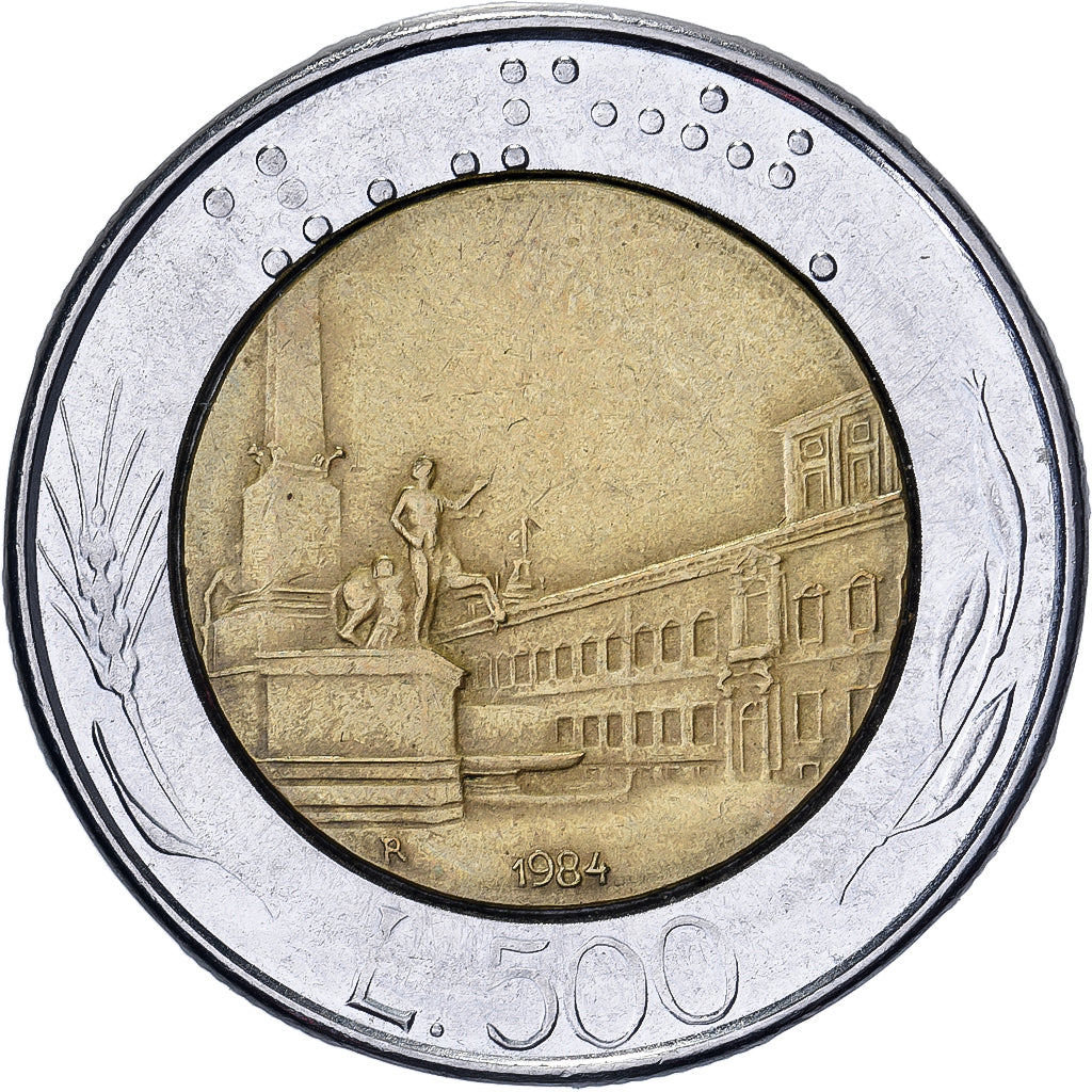 Italie, 500 Lire, 1984, Rome, Bimétallique, TB+, KM:111