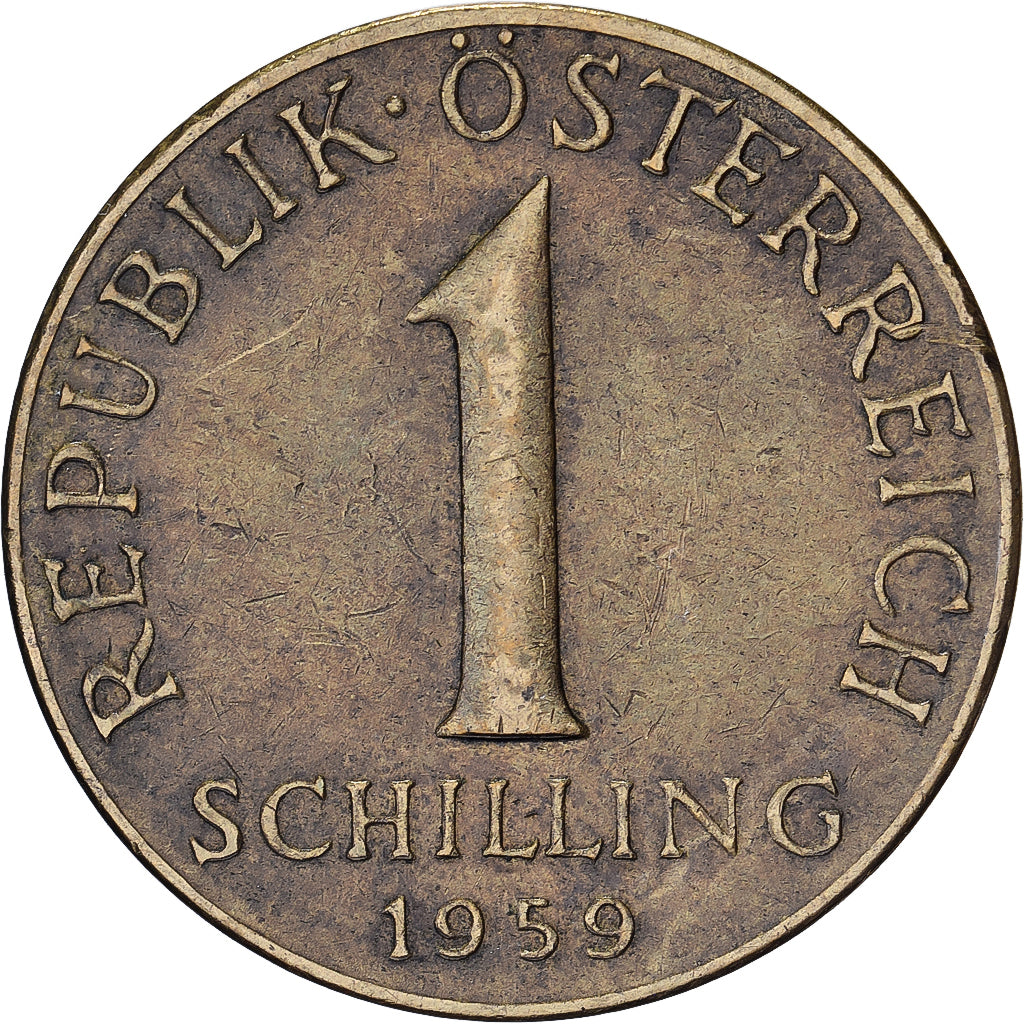 Oostenrijk, Schilling, 1959, Aluminum-Bronze, ZF, KM:2886