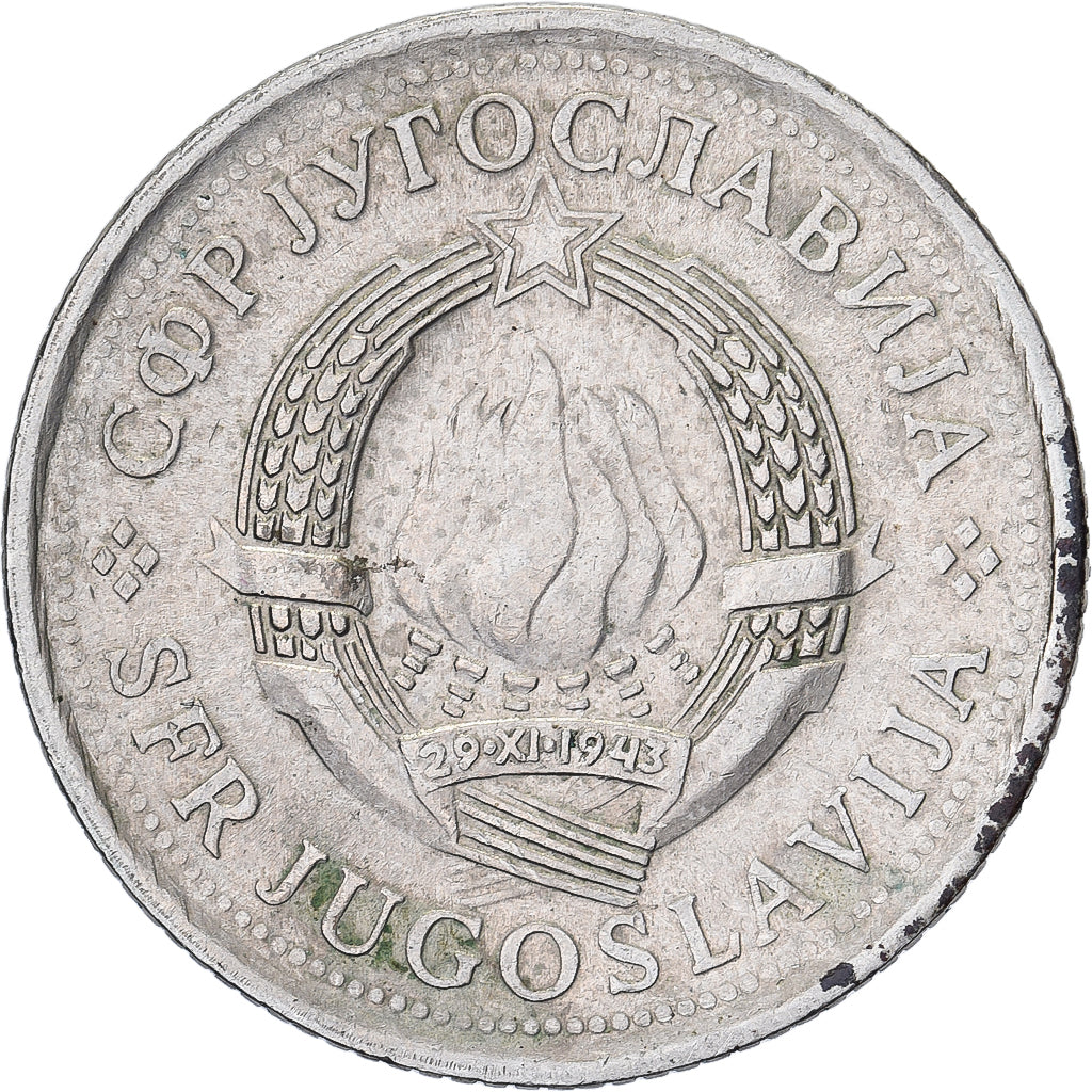 Jugoslawien, Dinar, 1977, Copper-Nickel-Zinc, SS, KM:59
