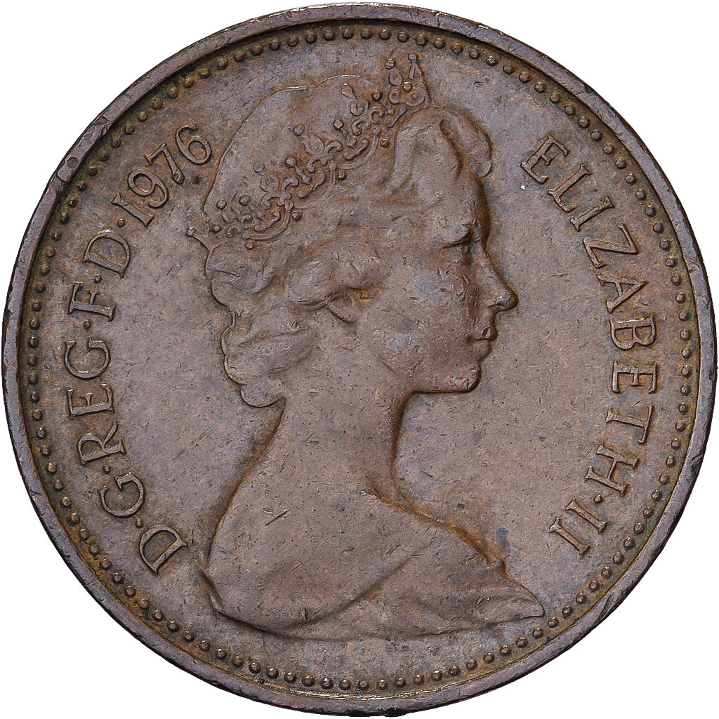 Great Britain, Elizabeth II, New Penny, 1976, Bronze, EF(40-45), KM:915
