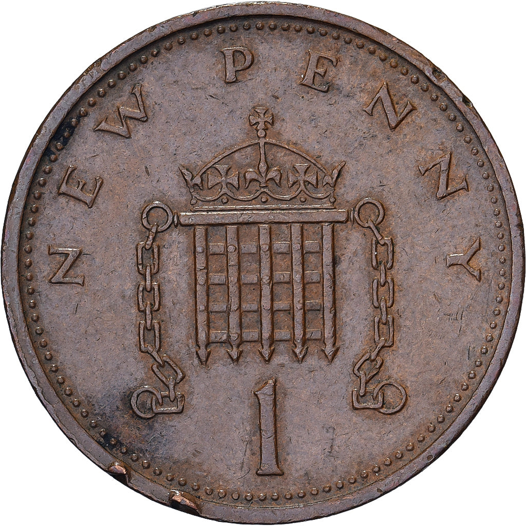 Great Britain, Elizabeth II, New Penny, 1976, Bronze, EF(40-45), KM:915