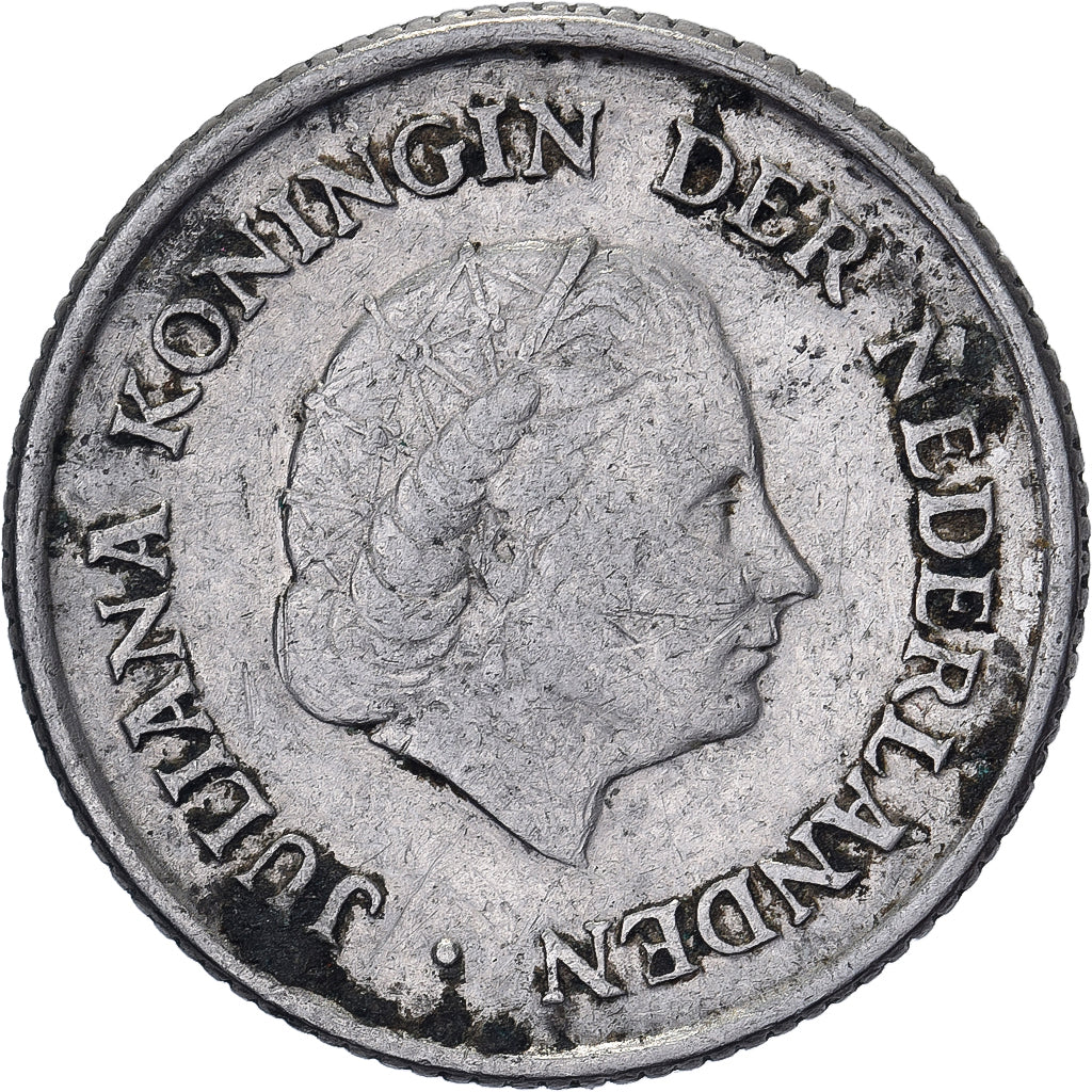 Paesi Bassi, Juliana, 25 Cents, 1950, Nichel, MB+, KM:183