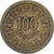 Tunisia, 100 Millim, 1960, Paris, Brass, VF(20-25), KM:309