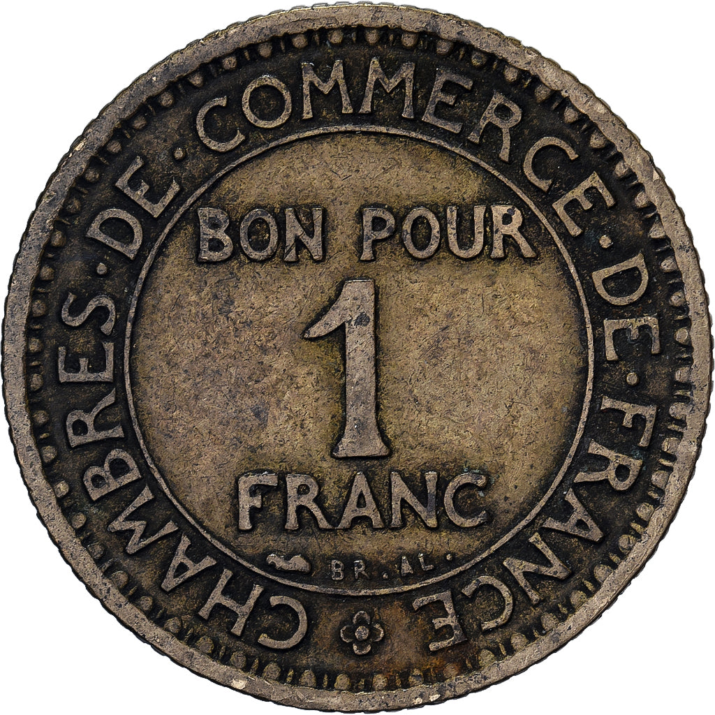 Francia, Franc, Chambre de commerce, 1920, Paris, Alluminio-bronzo, MB