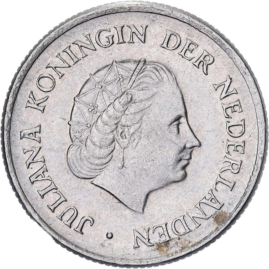 Países Bajos, Juliana, 25 Cents, 1976, Níquel, MBC+, KM:183