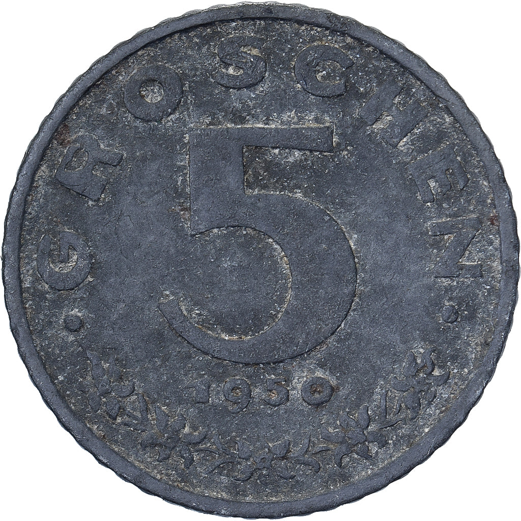 Österreich, 5 Groschen, 1950, Zinc, S+, KM:2875