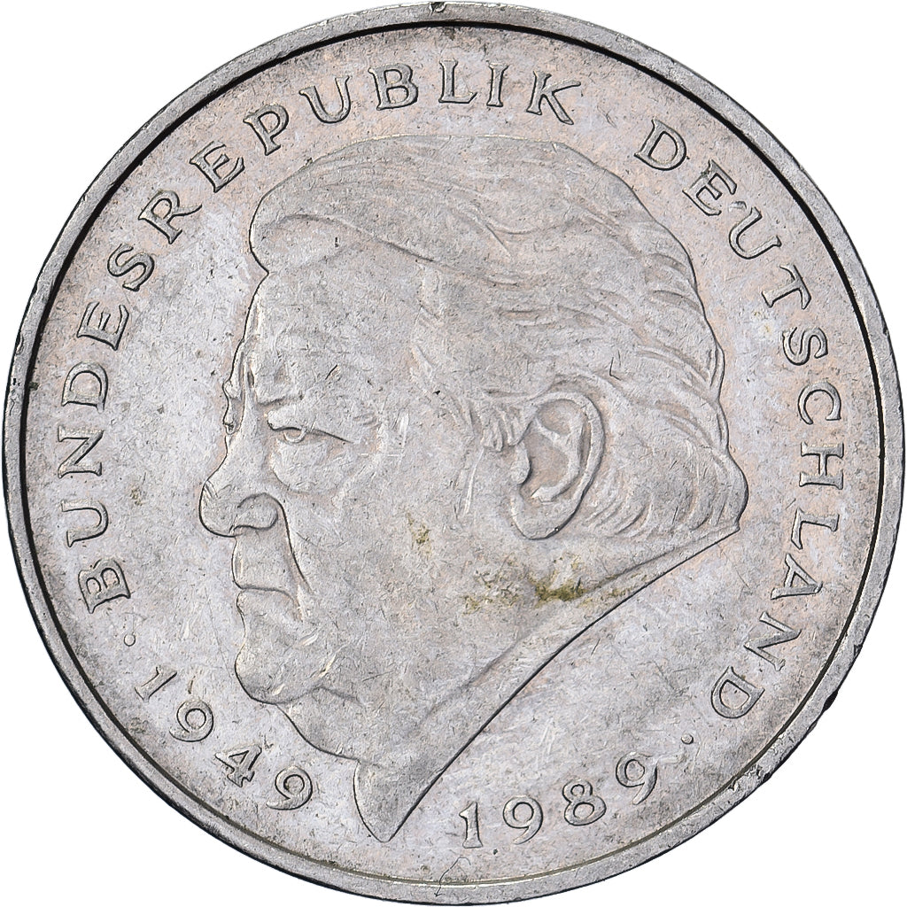 Niemcy, 2 Mark, 1992, Hambourg, Miedź-Nikiel niklowany, EF(40-45), KM:175