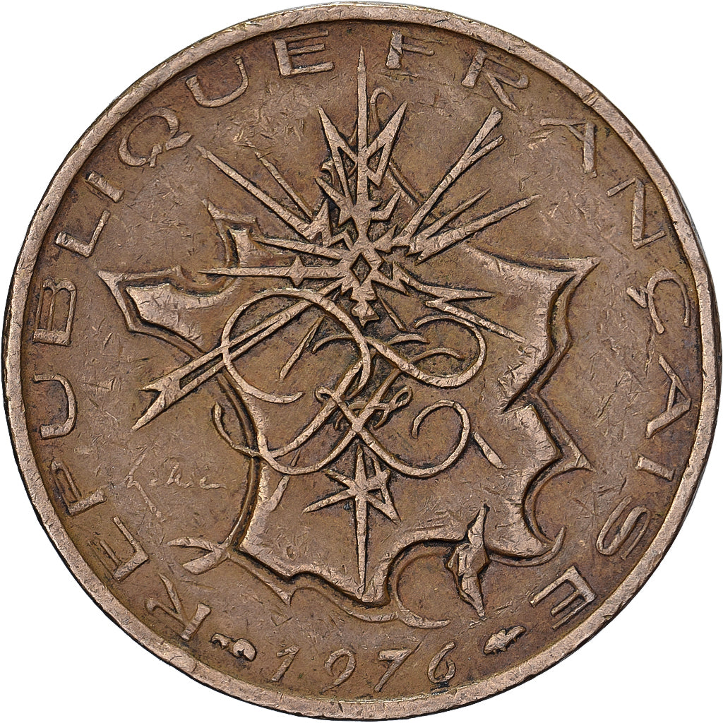 France, 10 Francs, Mathieu, 1976, Nickel-brass, VF(30-35), Gadoury:814, KM:940