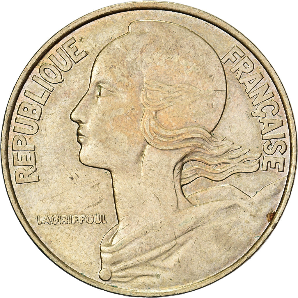 Francia, 20 Centimes, Marianne, 1988, Paris, Aluminio - bronce, MBC, KM:930