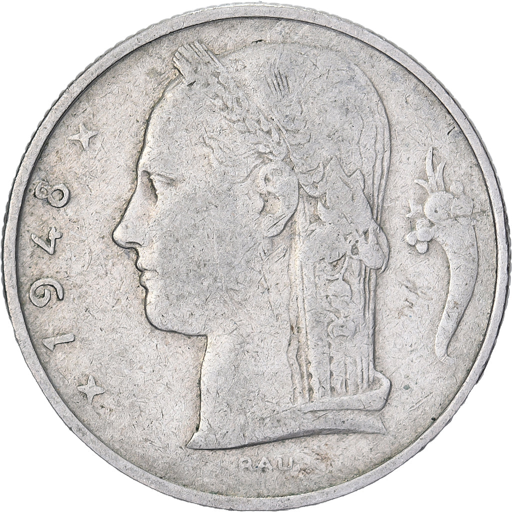Bélgica, 5 Francs, 5 Frank, 1948, Cobre-níquel, VF(30-35), KM:134.1