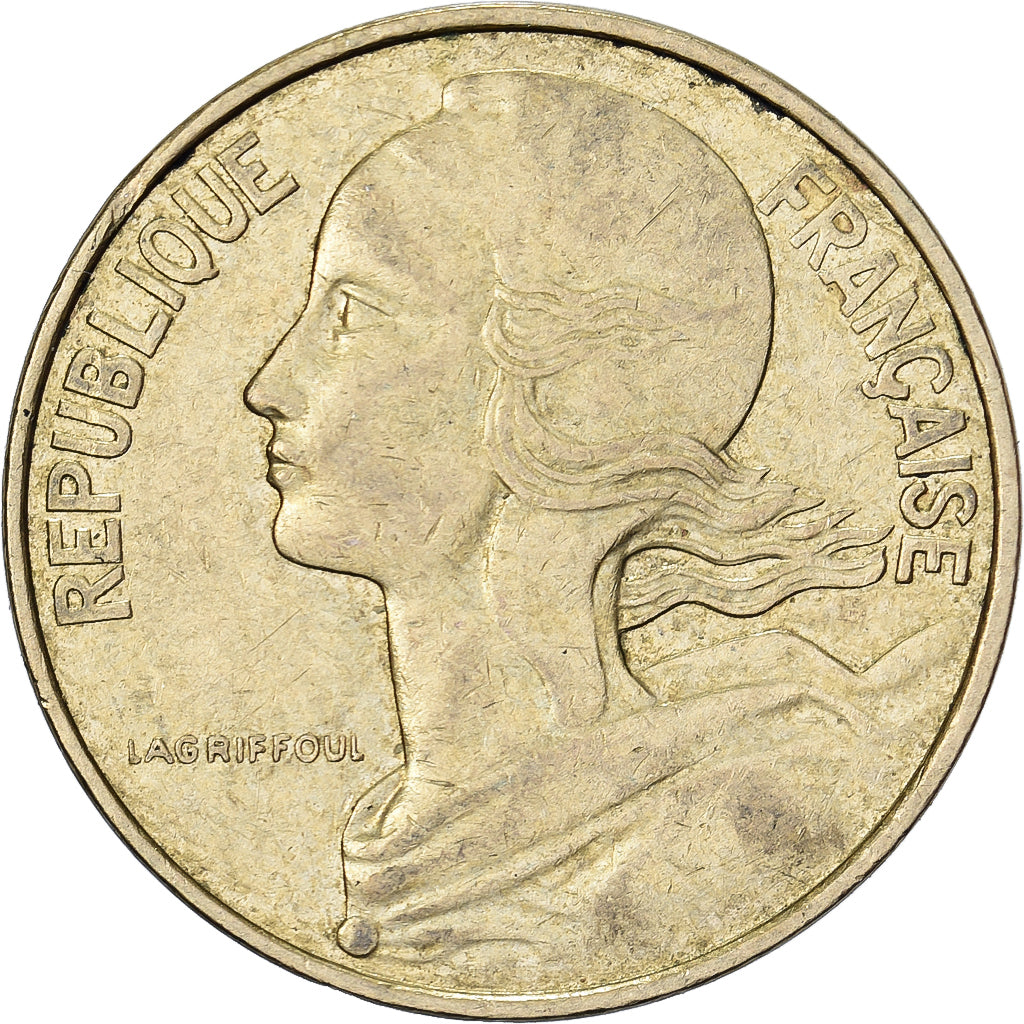 Frankrijk, 10 Centimes, Marianne, 1980, Paris, Aluminum-Bronze, ZF, Gadoury:293